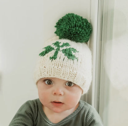 Shamrock St. Patrick’s Day Hand Knit Beanie Hat Baby &amp; Kids