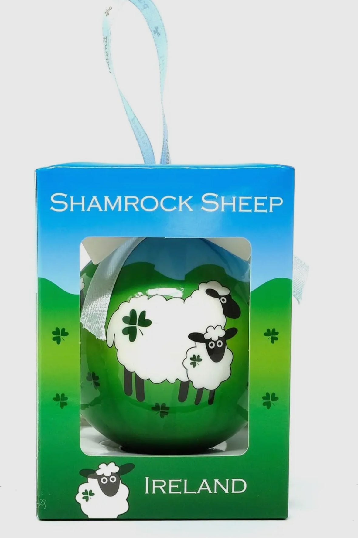 Shamrock Sheep Christmas Bauble