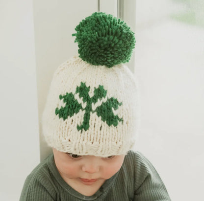 Shamrock St. Patrick’s Day Hand Knit Beanie Hat Baby &amp; Kids