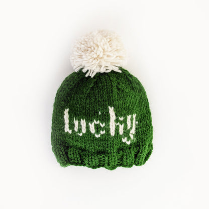 Lucky Shamrock Hand Knit Cap