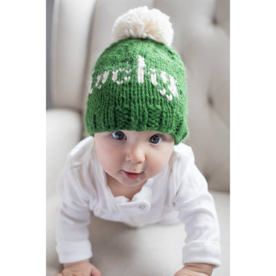 Lucky Shamrock Hand Knit Cap